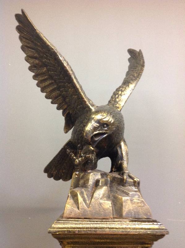 Large & Impressive Bronzed Cast Iron Eagle Statue No. 6 Imported