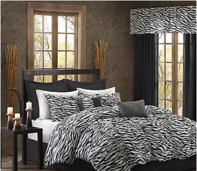 Mcleland Design Safari Zebra Comforter Set Queen Half A Home