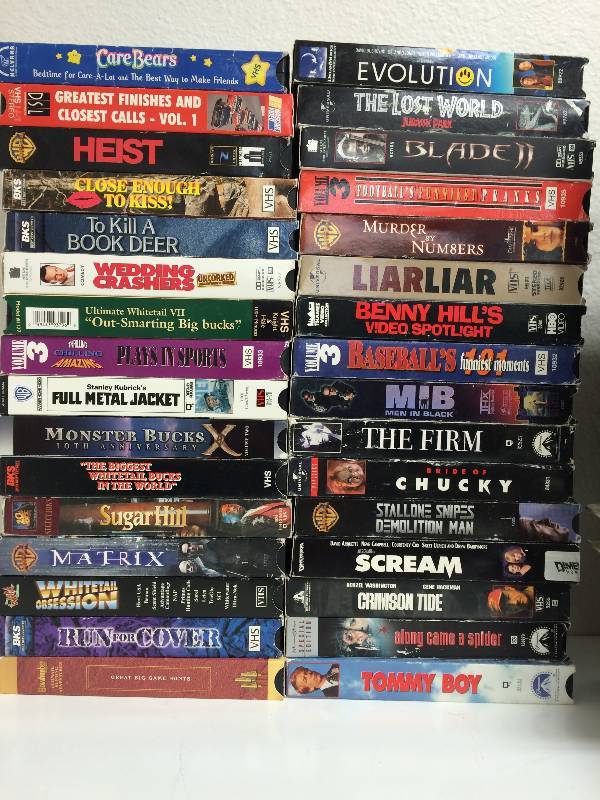 VCR and 60 VHS Tapes | Video Games, Electronics, Movies, Computer | K-BID