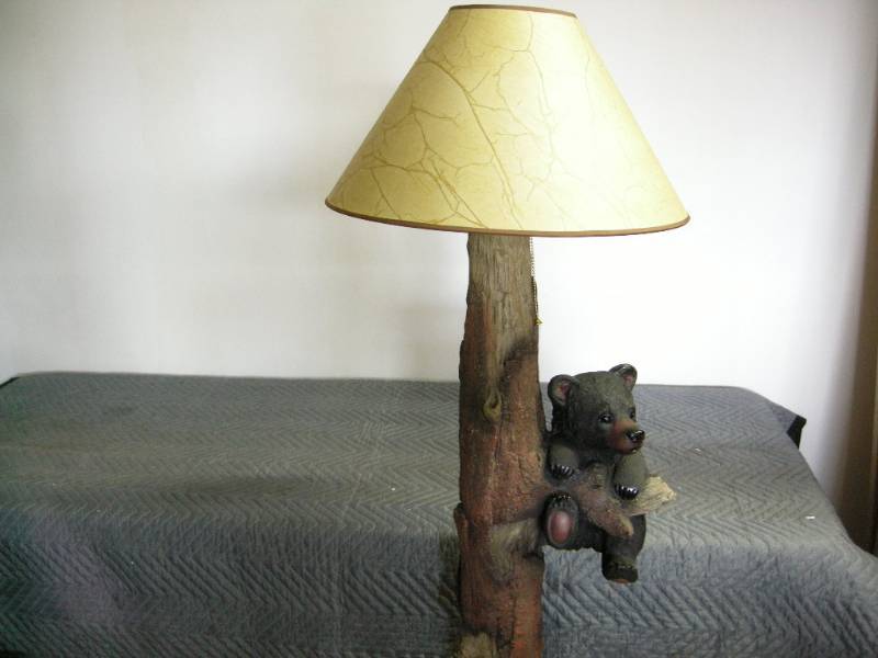 Black Bear Floor Lamp | Like New Cabin, Country, Cowboy Decor | K-BID