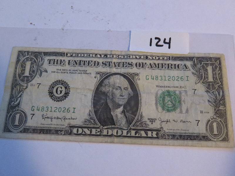 1 Dollar Bill, 1963 B | Estate Coin Sale | K-BID