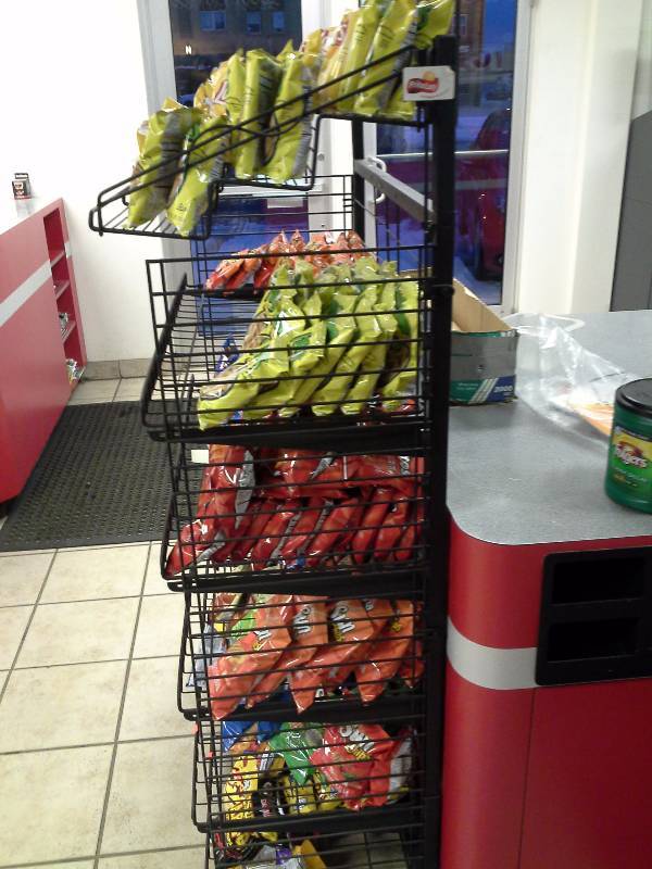 Chip Rack & approximately 250 bags of chips | Convenience Store ...