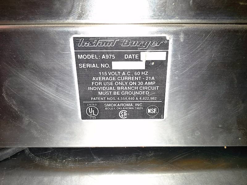 Insta Burger Machine by Smoke Aroma Convenience Store Restaurant