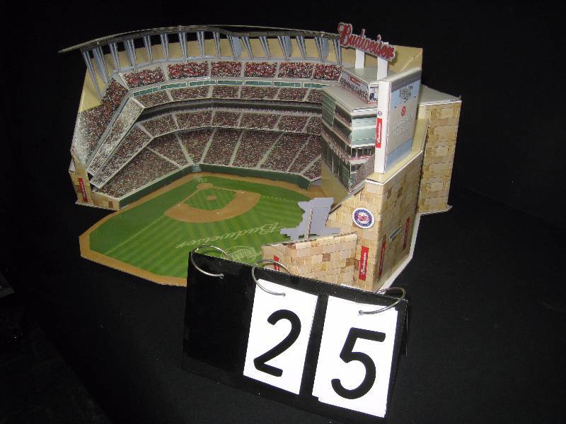 MN Twins Target Field cardboard stadium MAN CAVE MANIA 2015! KBID