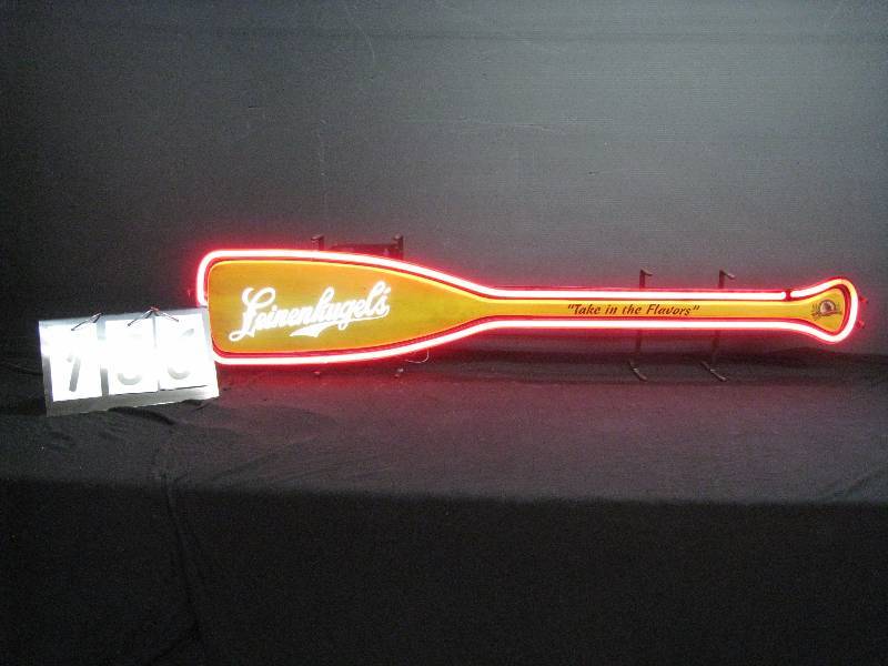 leinenkugel paddle neon sign