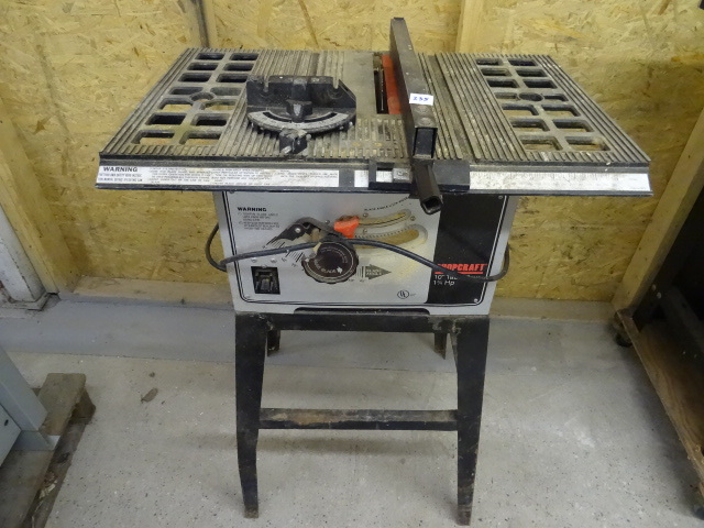 Shopcraft 10" Table Saw 1 3/4 HP | K & C Auctions Mpls Contractor
