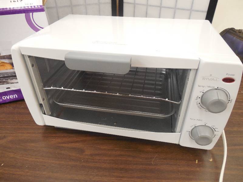 Rival 4 Slice Toaster Oven White General Merchandise Tools