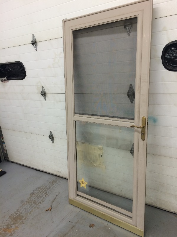 Storm Door Measures 79&quot; x 35.5&quot; Clearing Liquidation