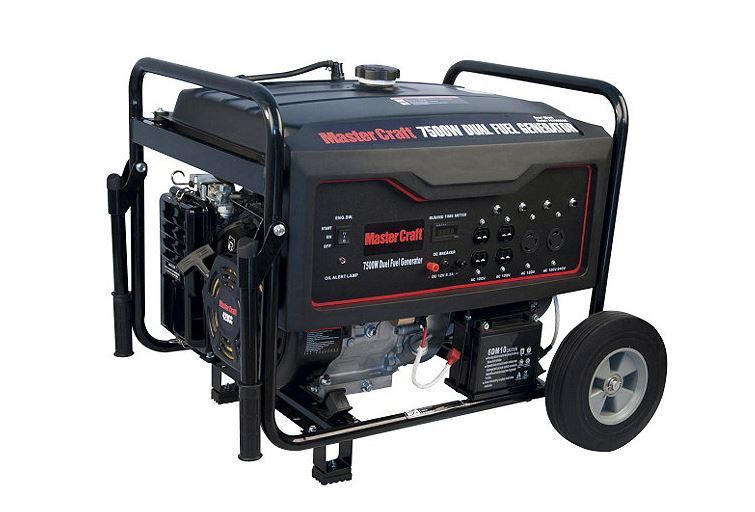 Master Craft 7500-Watt Dual-Fuel Generator - NEW | Half a Home 50 ...