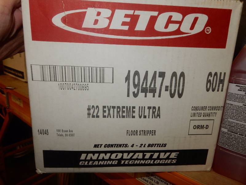 1 Case Betco No 19447 00 No 22 Extreme Ultra Floor Stripper 4