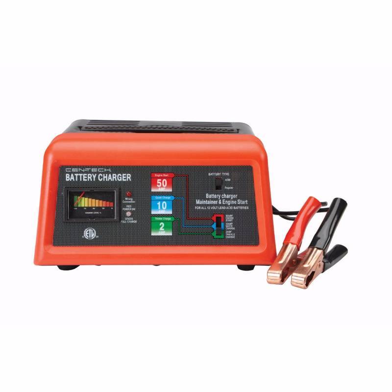who makes cen tech battery charger