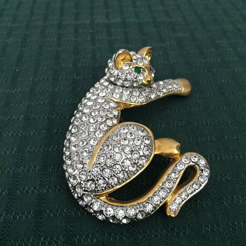 GORGEOUS RARE Vintage COSTUME JEWELRY BIG CAT 4 TIGER 