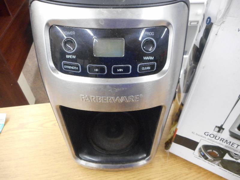 FARBERWARE 12-Cup Digital Programmable Coffee Maker, Stainless & Black