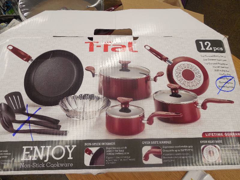 NEW- T-fal Enjoy Nonstick 12-Piece Cookware Set