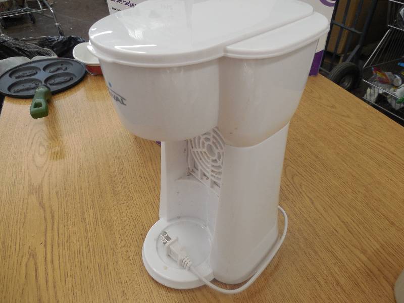 Rival SingleCup Coffee Maker, White Little Bit Of Everything Auction