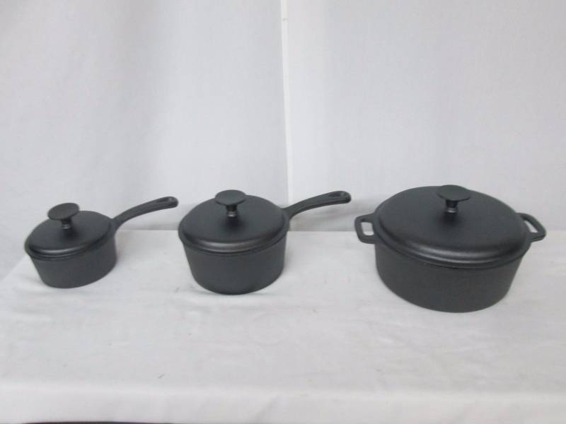 Chef's Mark 6pc. Cast Iron Cookware Set January Store Returns 8 KBID