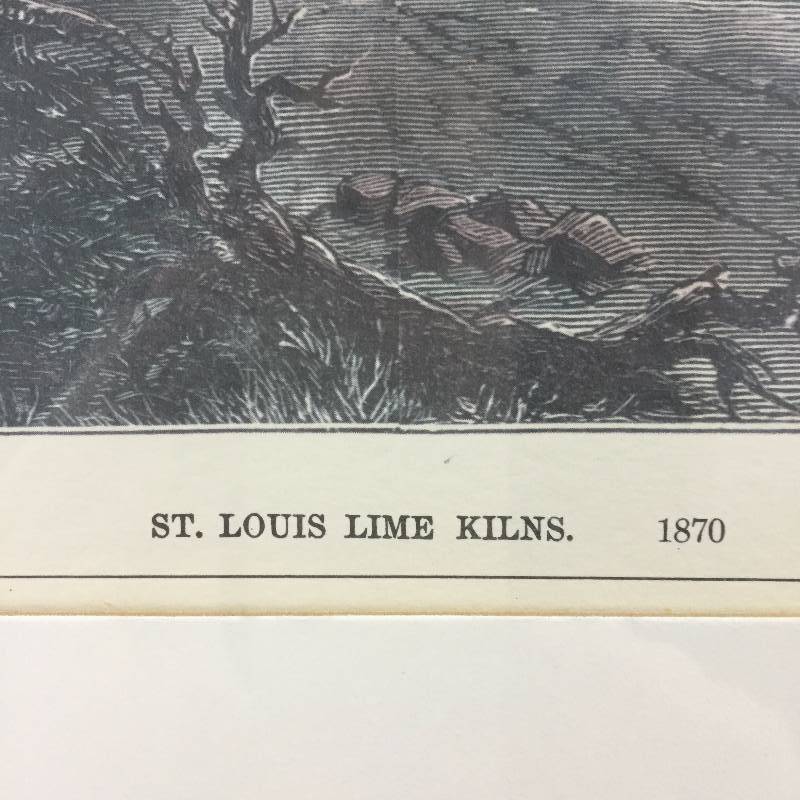 St Louis Lime Kilns Print View On The Mississippi St Louis Mo 