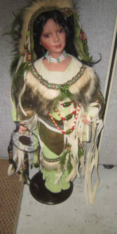 golden keepsake indian doll