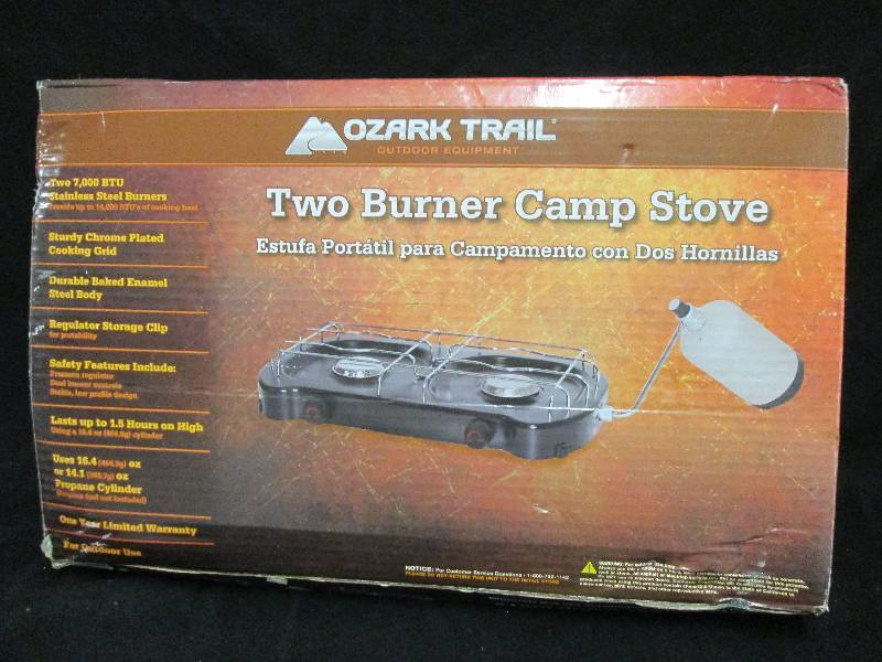 Ozark Trail Two Burner Camp Stove... Retail Store Returns, Automotive
