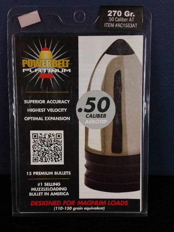 Powerbelt Platinum 50 Caliber Aerotip Muzzleloading Bullet Bait Shop