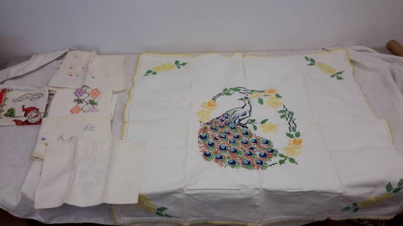 lot 43 image: Handmade crosstitch and embroidery