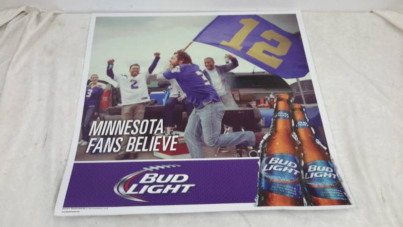 lot 45 image: Double sided Bud Light sign