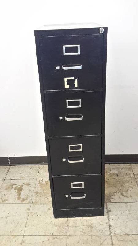 lot 72 image: Four drawer file cabinet