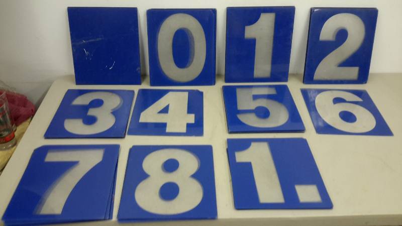 lot 155 image: Plastic numbers