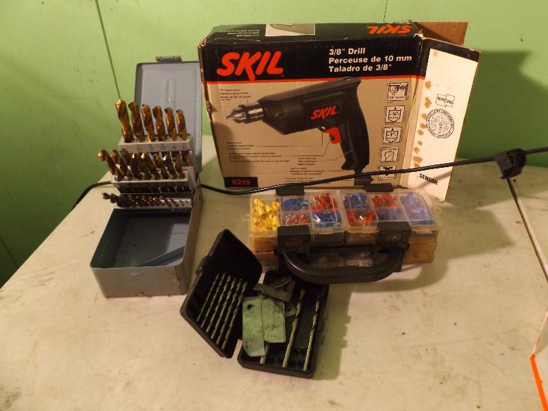 lot 81 image: Drill, Drill Bits, And Wire Ends