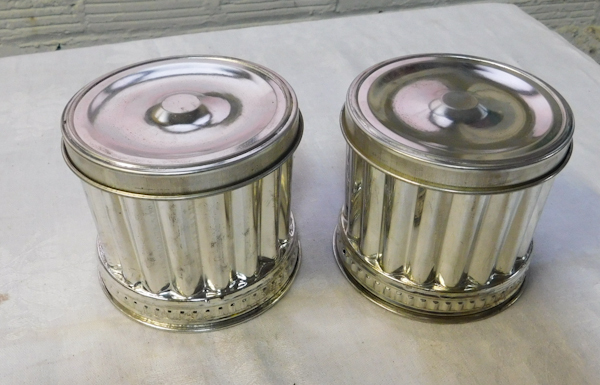 Two NIB small Steam baked bread pudding molds