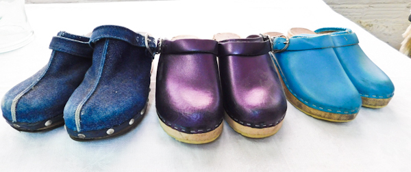 3 pair of vintage clogs