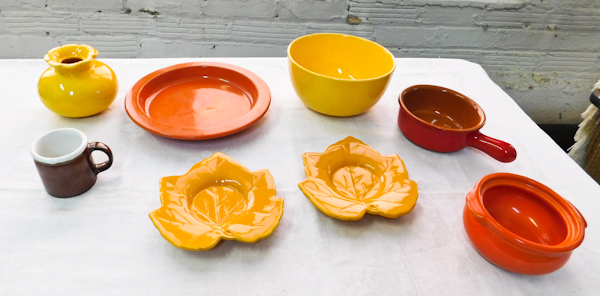 colorful serving items rich fall colors