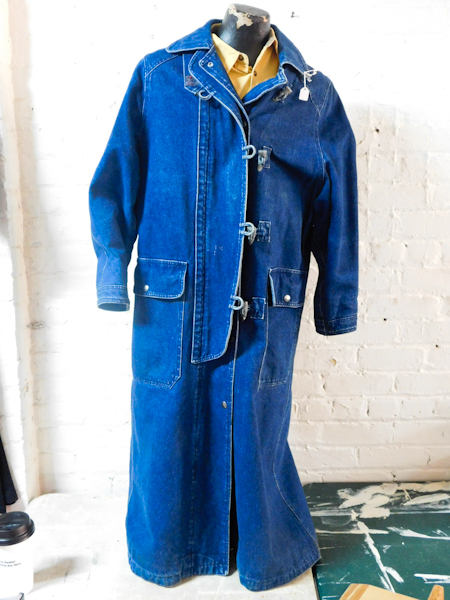 ladies size 45 denim duster by Harvey Benard