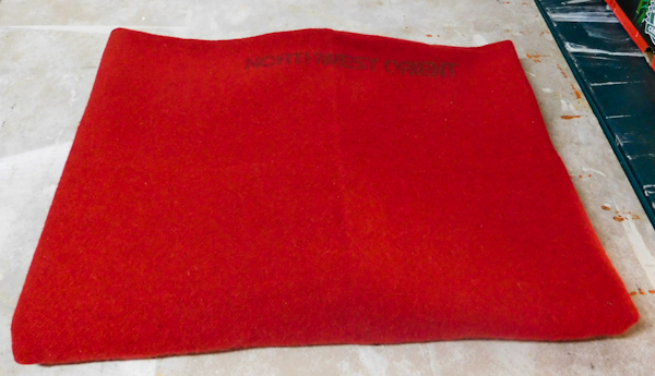 red wool Northwest Orient blanket