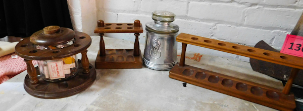 Humidor pipe racks and other pipe paraphernalia