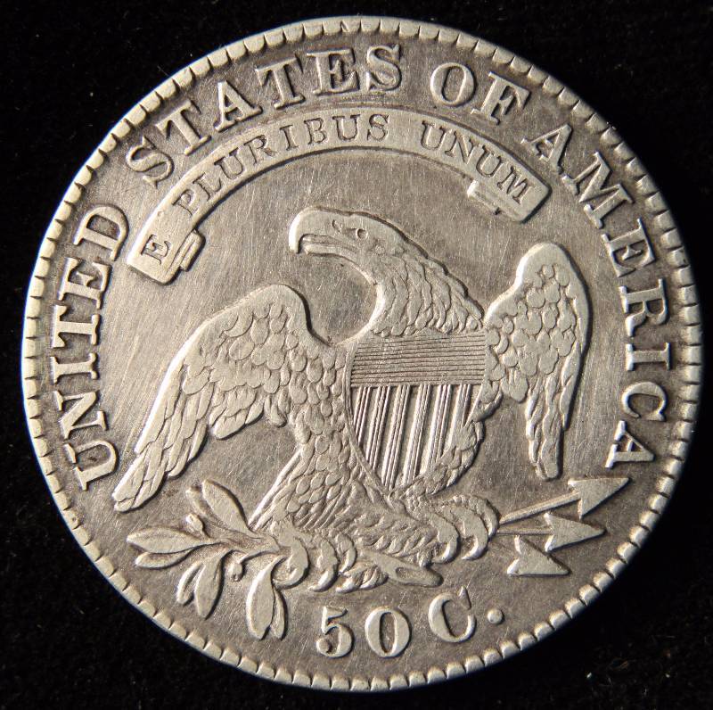 1830 CAPPED BUST SILVER HALF DOLLAR VF
