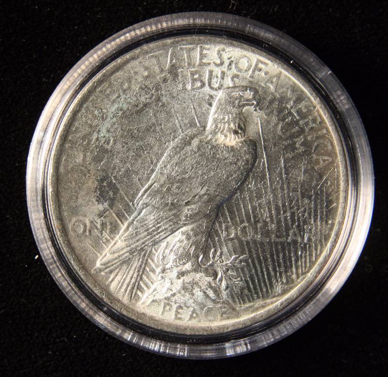 1923 PEACE SILVER DOLLAR AU IN AIRTITE HOLDER