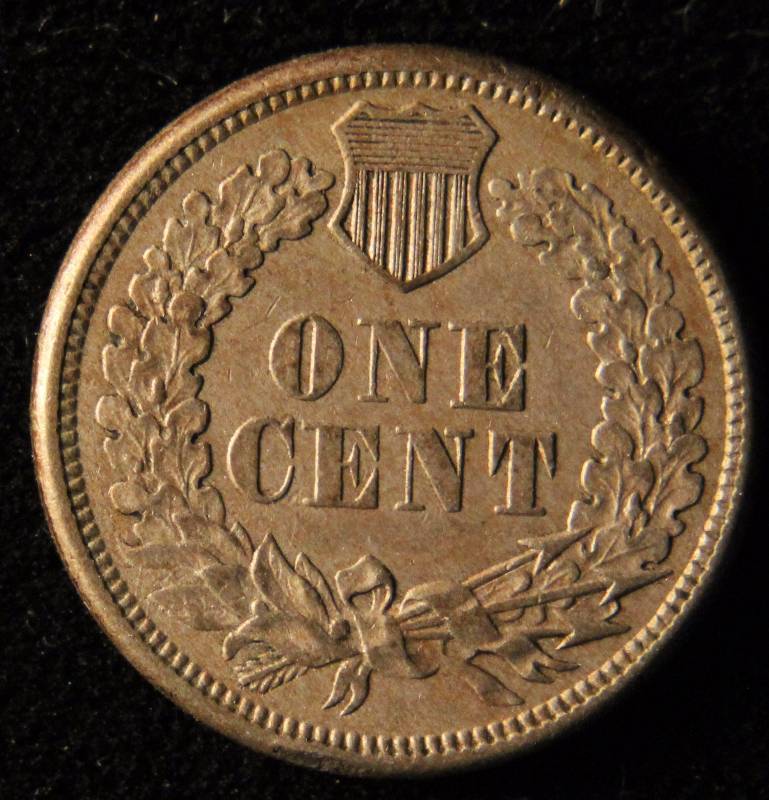 1861 COPPER NICKEL INDIAN HEAD CENT AU