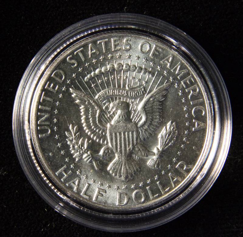 1964 KENNEDY SILVER HALF DOLLAR BU UNC IN AIRTITE HOLDER