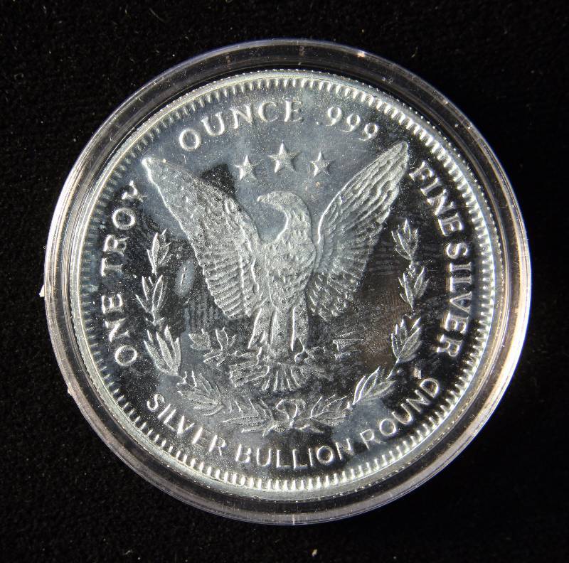 1 TROY Oz. .999 FINE SILVER ROUND MORGAN DOLLAR DESIGN IN AIRTITE