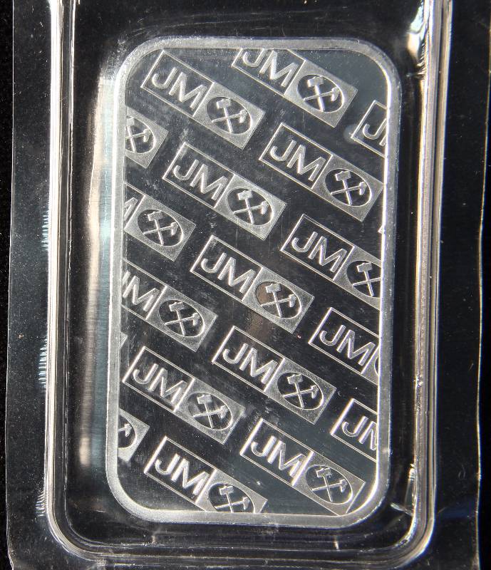 1 TROY OZ. .999 FINE SILVER BAR JOHNSON MATHEY SEALED