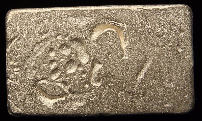 5 TROY Oz. .999 FINE SILVER BAR SILVERTOWNE HAND POURED