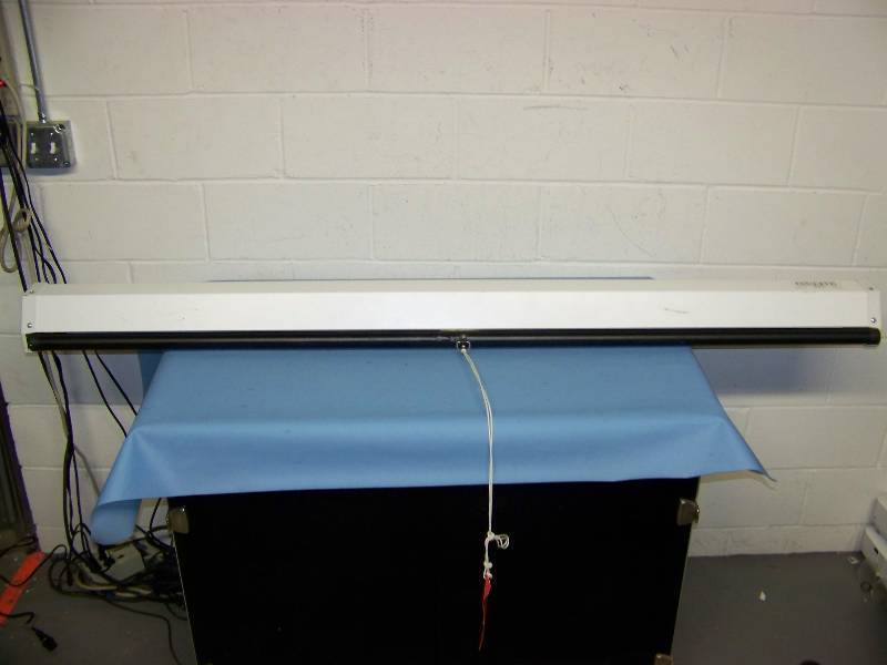 lot 27 image: Da-Lite, CeilingWall Mount, Pull Down (Manual) Projection  Movie Screen