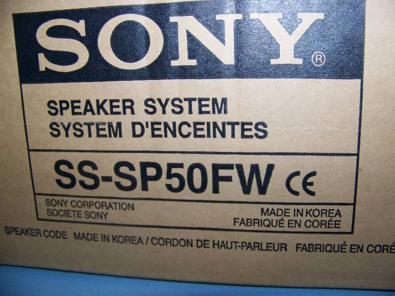 lot 39 image: Sony, Left and Right Channel Speakers - BRAND NEW in box