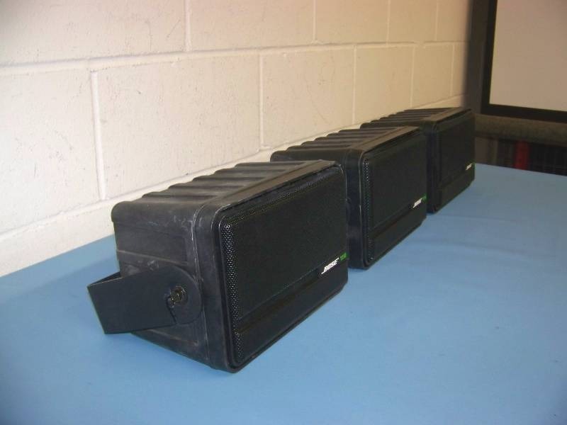 lot 42 image: (3) Bose, Indoor  Outdoor Speakers with Mounting Brackets