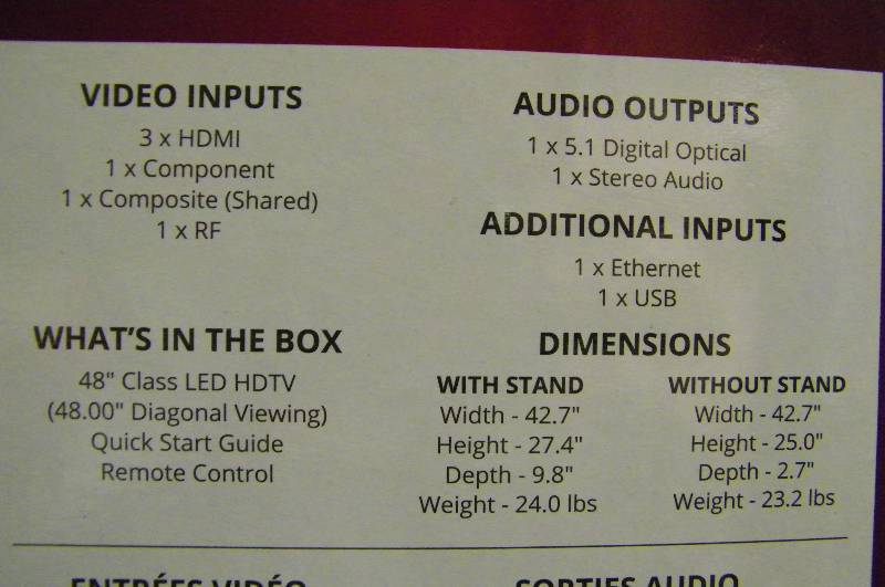 lot 3 image: Vizio, 48, LED, SMART, HDTV - BRAND NEW IN BOX