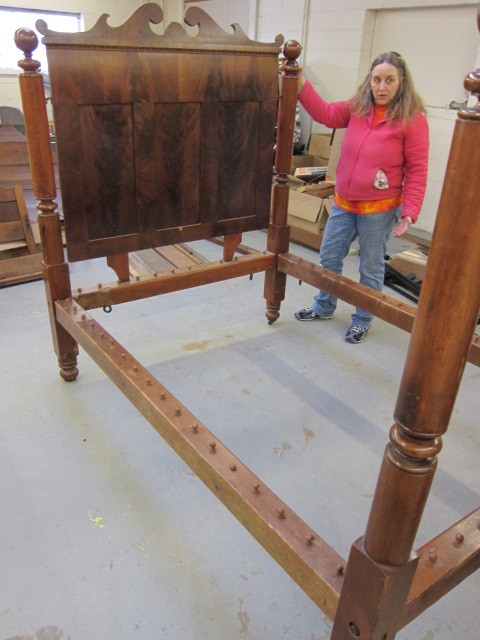 Antique Rope Support Wooden Bedframe
