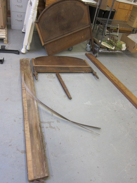 Antique Twin Wooden Bedframe