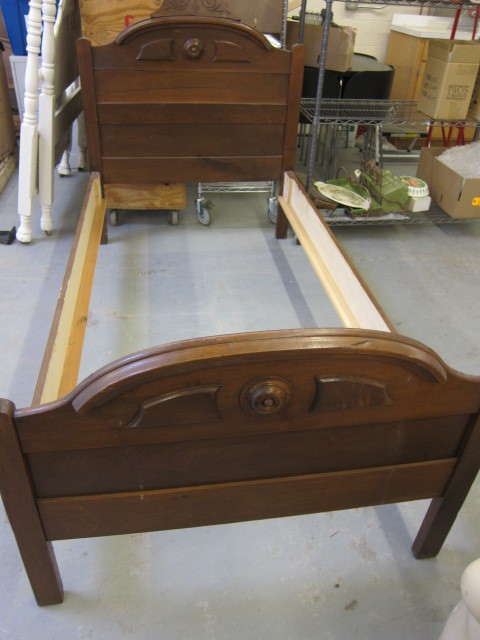 Antique Twin Wooden Bedframe
