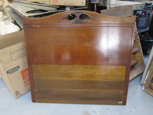 Vintage Wooden Headboard Pair